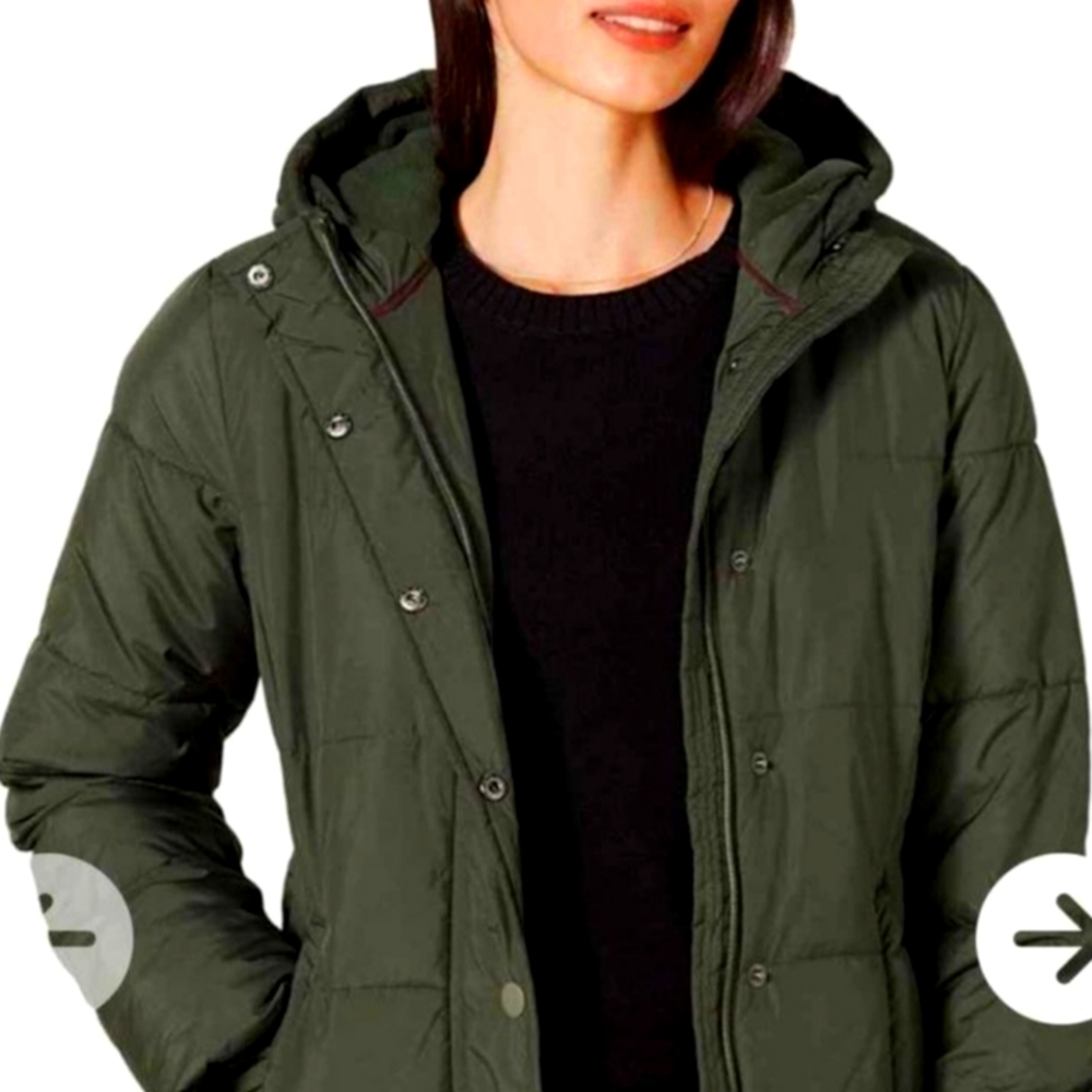 Amazon Essentials Women's Heavyweight Long-Sleeve Hooded Puffer Coat, Olive 6X